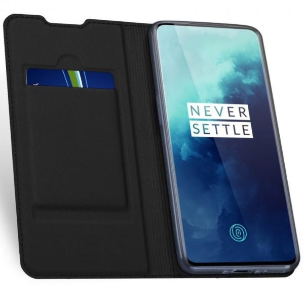 OnePlus 7T Pro Exclusive Flip Case Smooth-kortspor Black