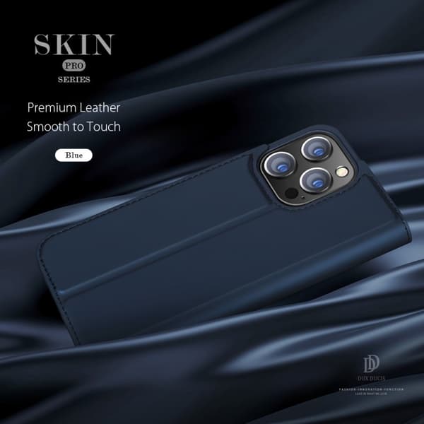 iPhone 15 Pro Max Dux Ducis Skin Pro med Kortfack - Blå
