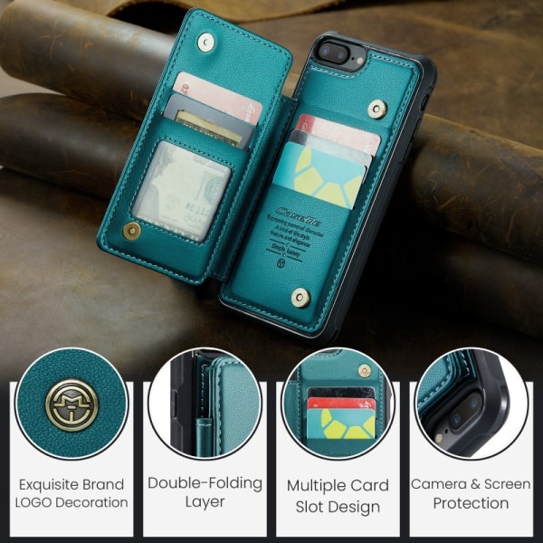 CaseMe Shockproof Cover Kortholder Stander 4-rums iPhone 7 Plus