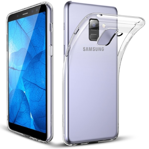 Yksinkertainen Samsung A8 2018 -iskuja vaimentava silikonikuori Transparent