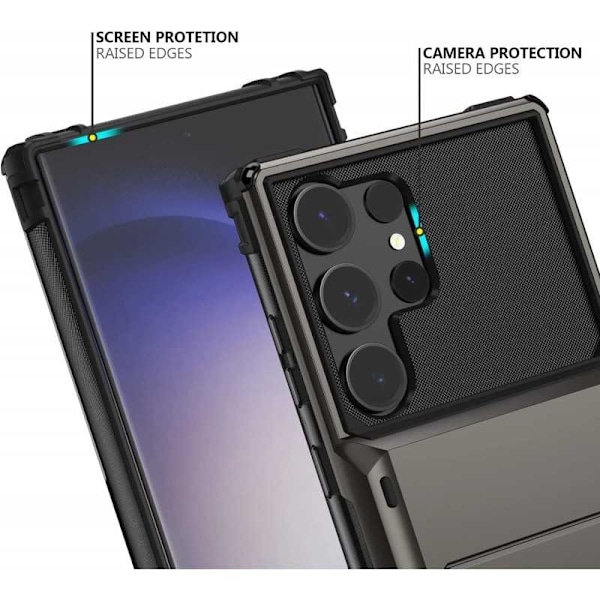Samsung S23 Ultra iskunkestävä kotelo Void-korttipaikalla