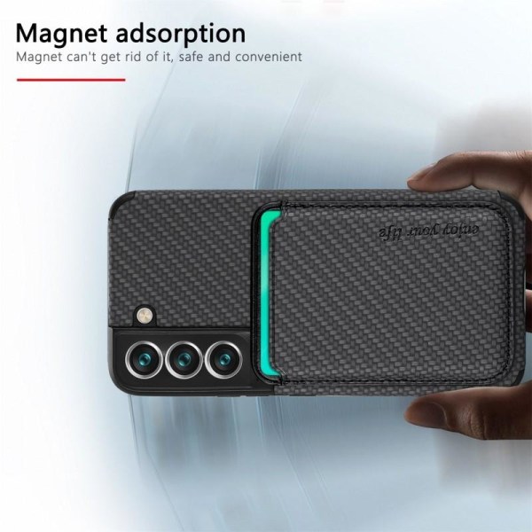 Stødsikker Skal med Magnetkortholder Magsafe RFID til Samsung S2 Black