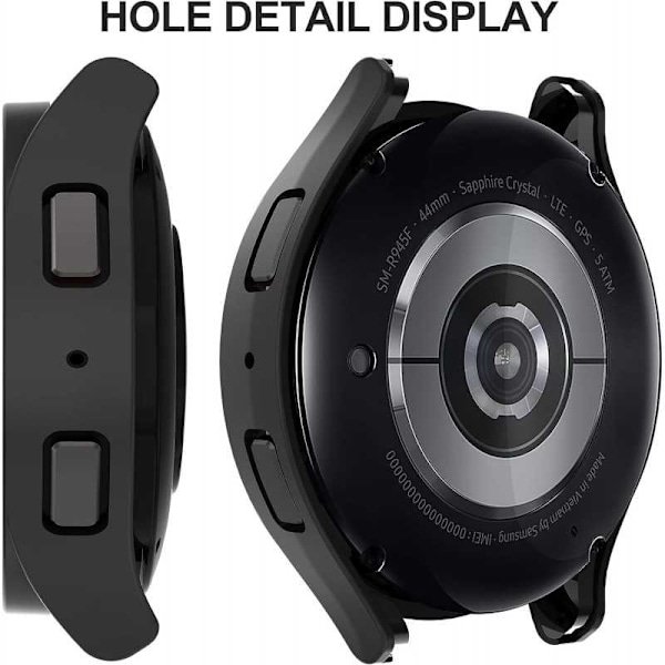 2i1 stødabsorberende skal 9H hærdet glas Galaxy Watch 6 44mm - Sort