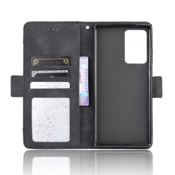 Samsung Note 20 tegnebog etui PU læder 6-LOMMES Winston V3 Black