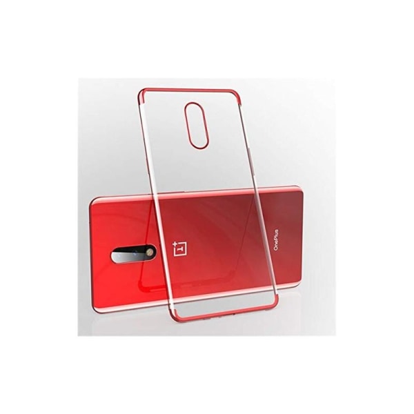 OnePlus 7T Pro stødabsorberende gummicover V2 Röd