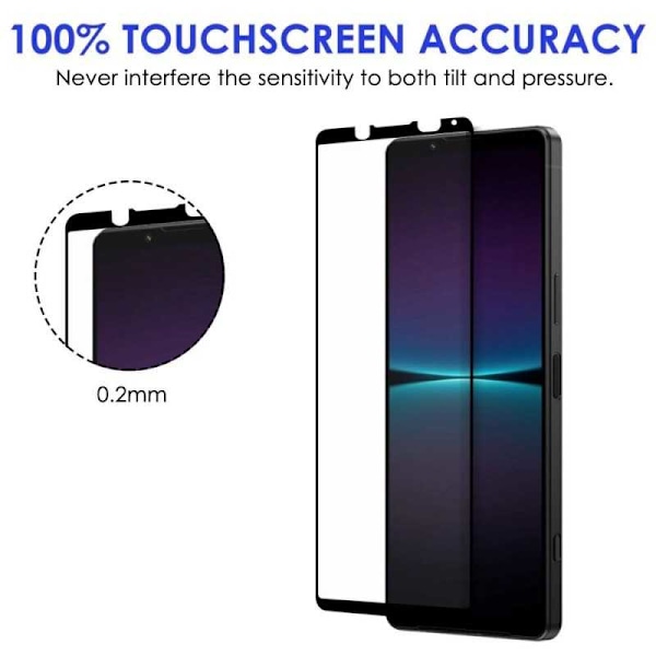 2-PACK Xperia 1 IV FullFrame 0,26 mm 2,5D 9H karkaistu lasi Transparent