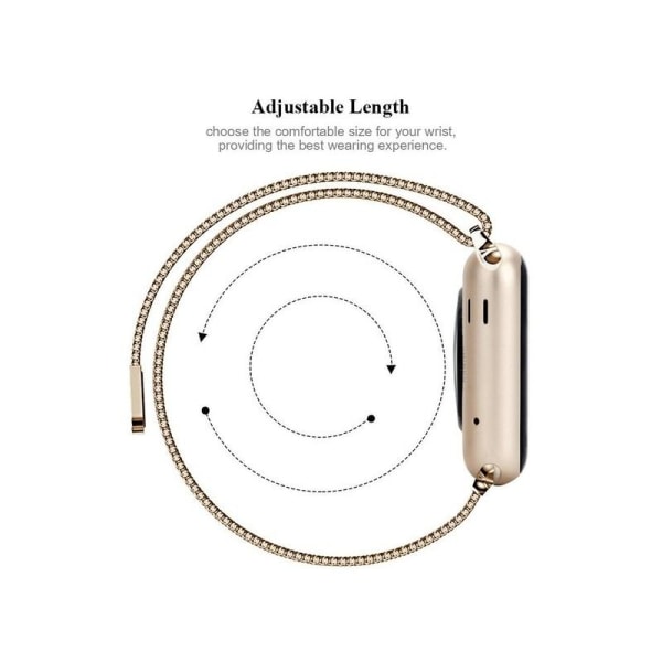 Apple Watch Series 6 44mm Armband Milanesisk Loop Svart