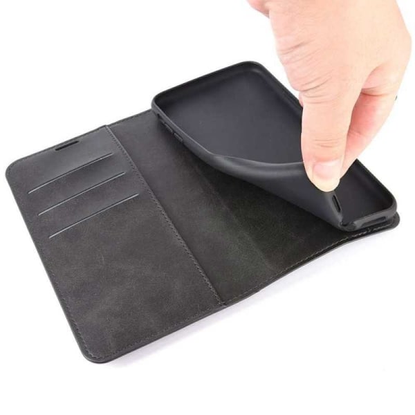 Google Pixel 5 Wallet Case PU-nahkainen 4-tasku Black