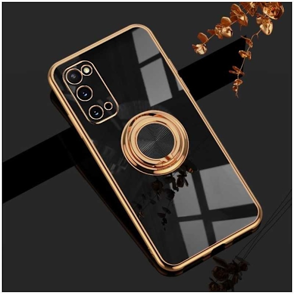 Samsung S20 tyylikäs ja iskunkestävä kotelo Flawless sormustelineellä Svart