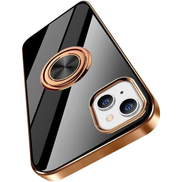iPhone 14 Plus Elegant & Stöttåligt Skal med Ringhållare Flawles Svart