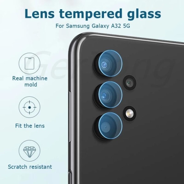 2-PACK Samsung A32 4G kameralinsedeksel Transparent
