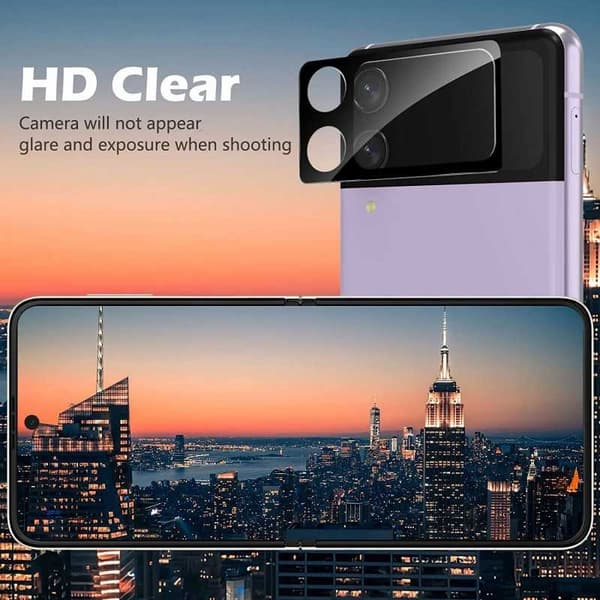 [2-PACK] Samsung Z Flip 4 5G Skydd Linsskydd Kameraskydd Transparent