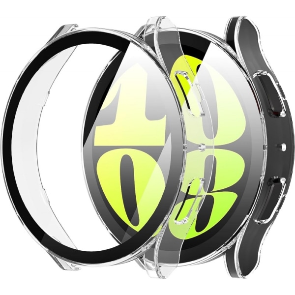 2in1 Stötdämpande Skal 9H Härdat Glas Galaxy Watch 6 44mm - Tran