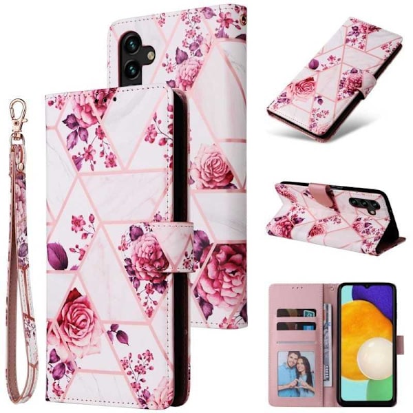 Samsung A14 5G/4G Trendikäs lompakkokotelo Sparkle 4-FACK Pink