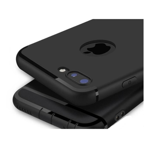 iPhone 8 Plus Ultra-tynn gummibelagt matt svart deksel Shick Black