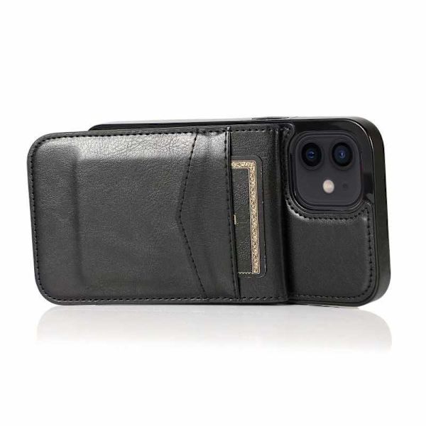 iPhone 14 Plus Mobilskal Korthållare 5-FACK Retro V3 Brun