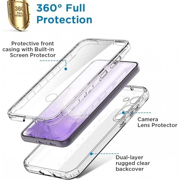 360° Heltäckande & Stötdämpande Skal för Samsung A35 5G Transparent