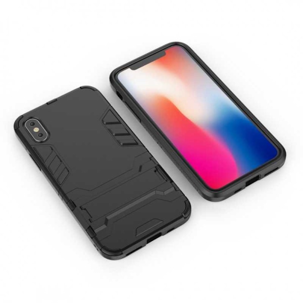 iPhone XS Max iskunkestävä kotelo jalustalla ThinArmor Black