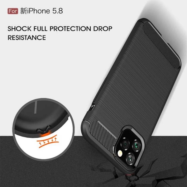 iPhone 11 Pro Shockproof Shell SlimCarbon Black