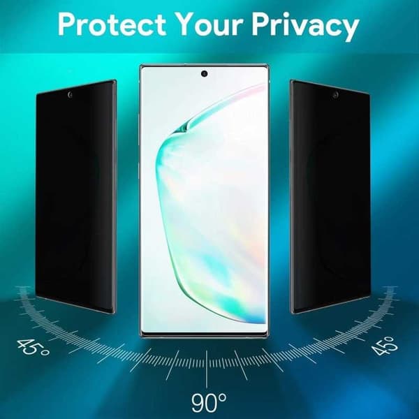 2-PACK Samsung Note 20 Privacy Härdat glas 0.26mm 2.5D 9H Transparent