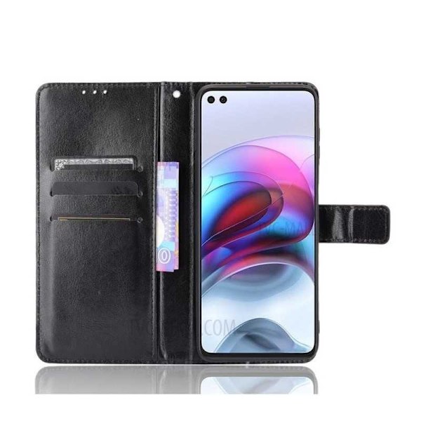 Motorola Moto G100 Pung Etui PU Læder 4 RUMMET Black