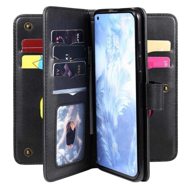 Xiaomi Mi 10 / Mi 10 Pro Plånboksfodral med 11-Fack Array V2 Svart
