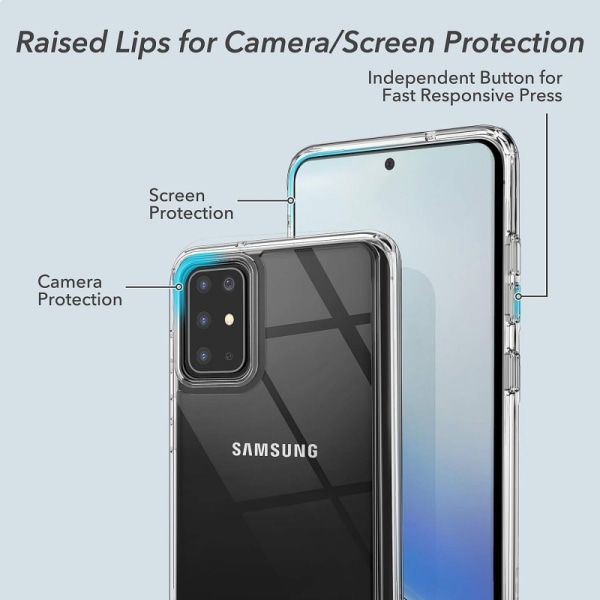 Samsung S20 Plus iskuja vaimentava silikonikotelo Simple Transparent