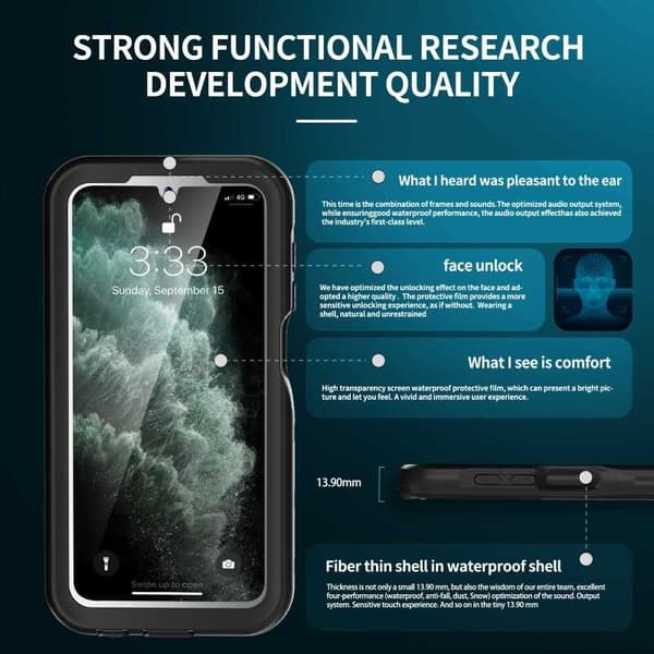 Samsung A35 5G Heltäckande Vattentät Premium Skal - 2m