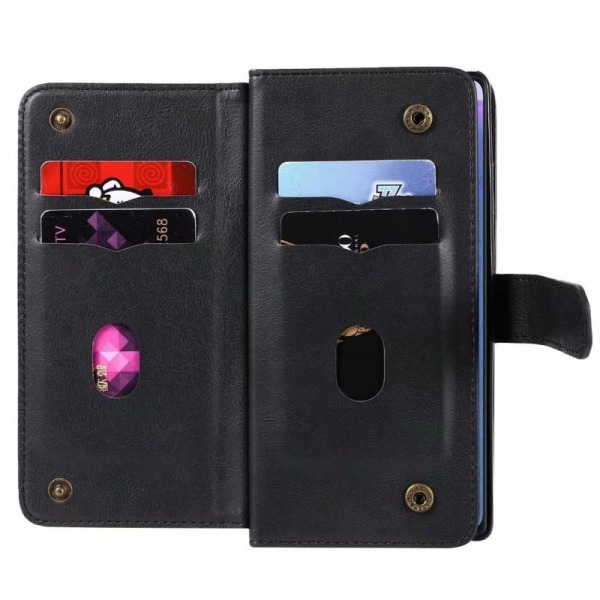 Samsung Note 20 Wallet Case med 11-bakke Array V2 Black
