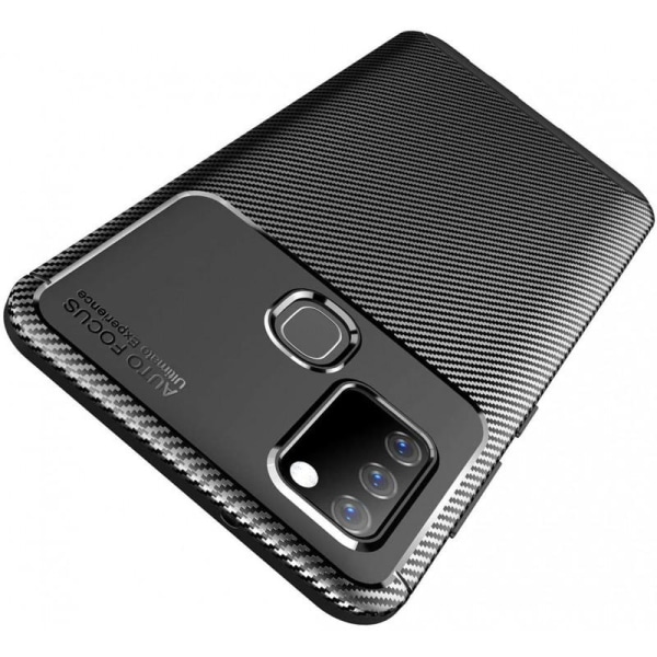 Samsung A21s chokbestandig slank skal fuld carbon V4 Black