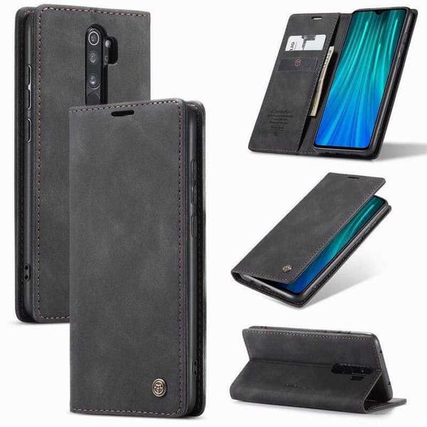 Xiaomi Note 8 Pro Elegant Flip Case CaseMe 3-FACK Black
