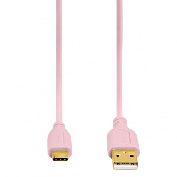 0,75 m latauskaapeli USB-C HAMA Flexislim Pink Pink