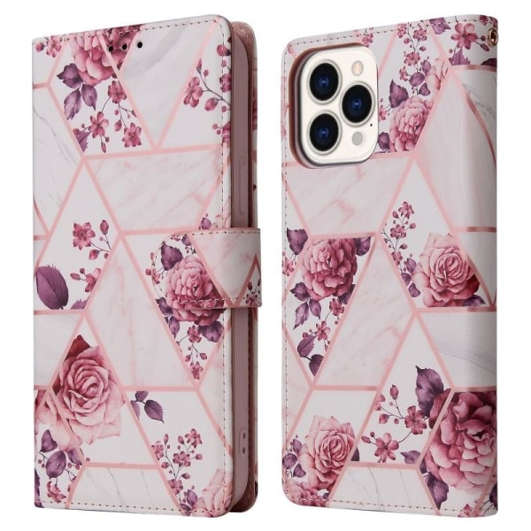 iPhone 14 Pro Trendy Pung-etui Sparkle 4-RUMMET Pink