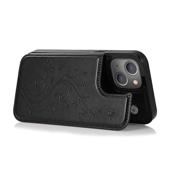iPhone 13 Shockproof Case Kortholder 3-POCKET Flippr V2 Black