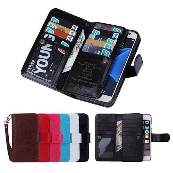 Samsung J1 Practical Wallet Case med 11-bakke Array Svart