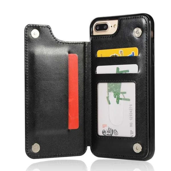 iPhone 7 Plus / 8 Plus iskunkestävä kotelo, 3-taskuinen Flippr V2 Black