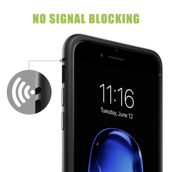 iPhone 8 Eksklusiv Fulldekning Premium Cover Glassback V4 Transparent