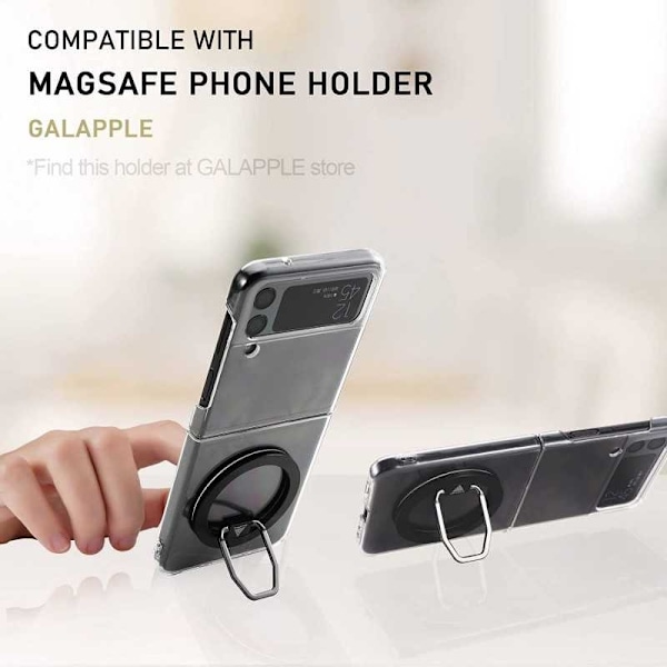 Samsung Z Flip 4 Transparent stødabsorberende cover MagSafe-kompatibel Transparent