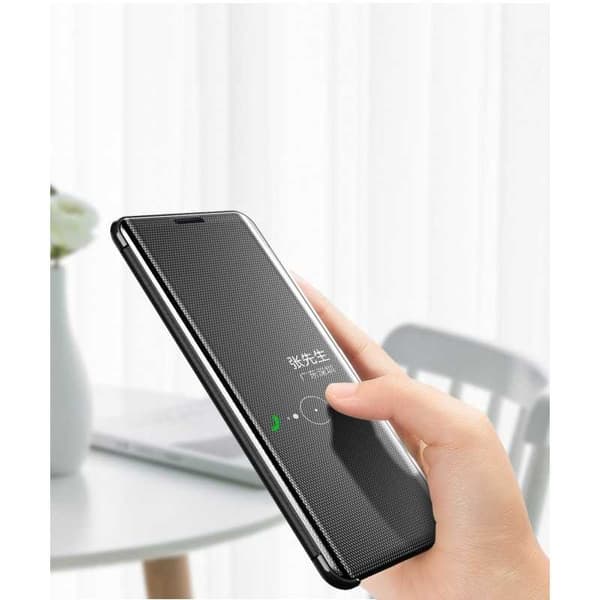 Samsung Note 8 Smart Flip Case Clear View Seisova V3 Rocket Black