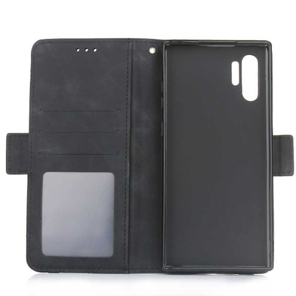 Samsung Note 10 Plus Plånboksfodral PU-Läder 6-FACK Winston V3 Svart