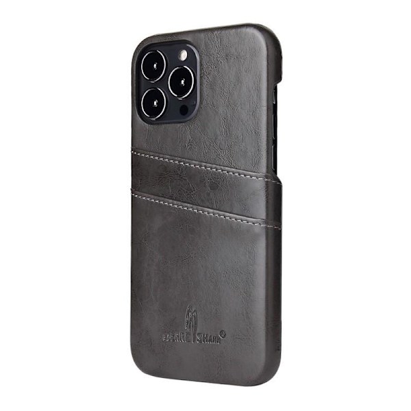 iPhone 15 Pro Max Stötdämpande Korthållare Retro Svart