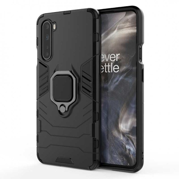 OnePlus Nord Iskunkestävä suojus sormustelineellä ThinArmor Black