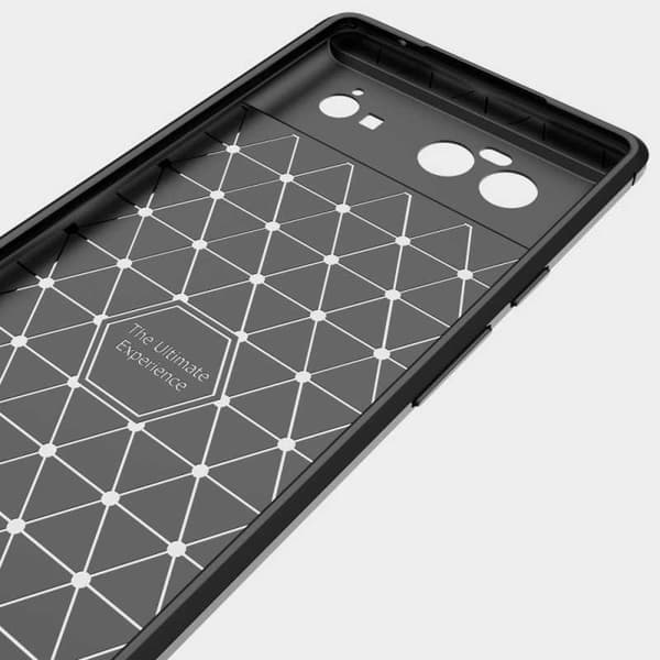 Google Pixel 6 Pro Stöttåligt Skal SlimCarbon Black