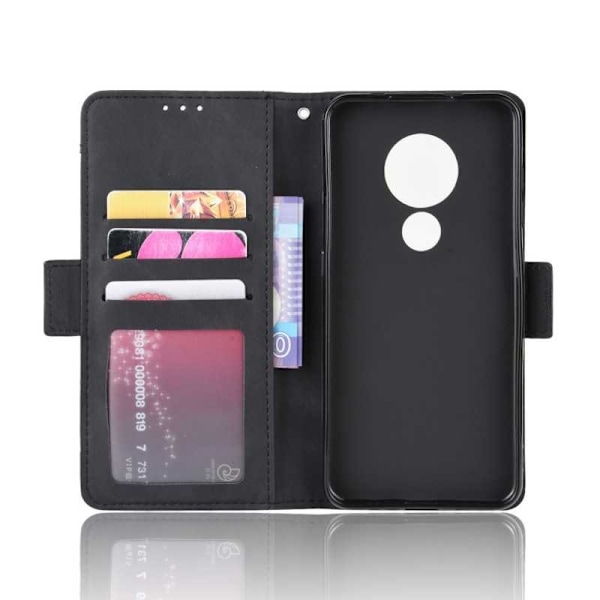 Nokia 7.2 Wallet Case PU-læder 6-LOMMES Winston V3 Black