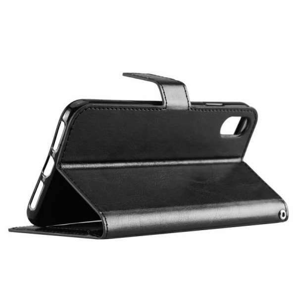 Redmi 9A Wallet Case PU-nahkainen 4-POCKET Black