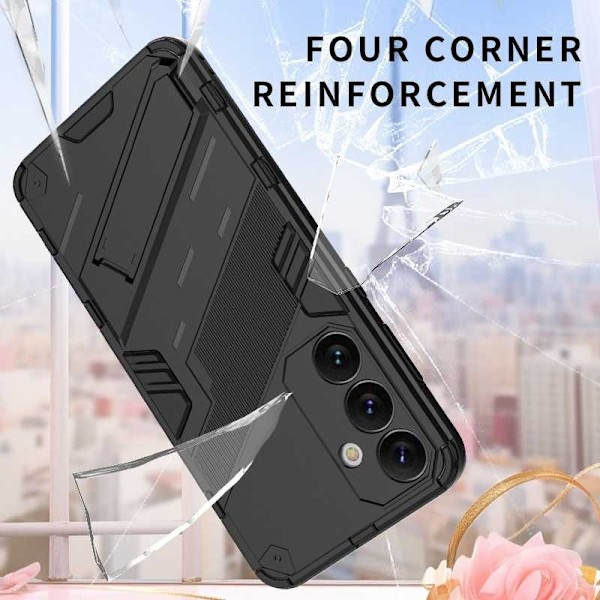 Samsung A55 5G Stöttåligt Skal med Kickstand ThinArmor V2 - Grön Grön