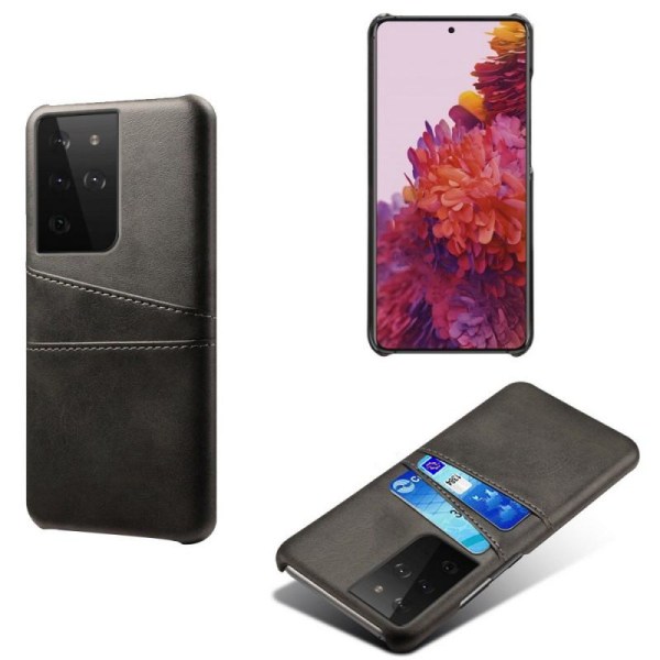 Samsung S21 Ultra Mobile Case -korttipidike Retro V2 Black