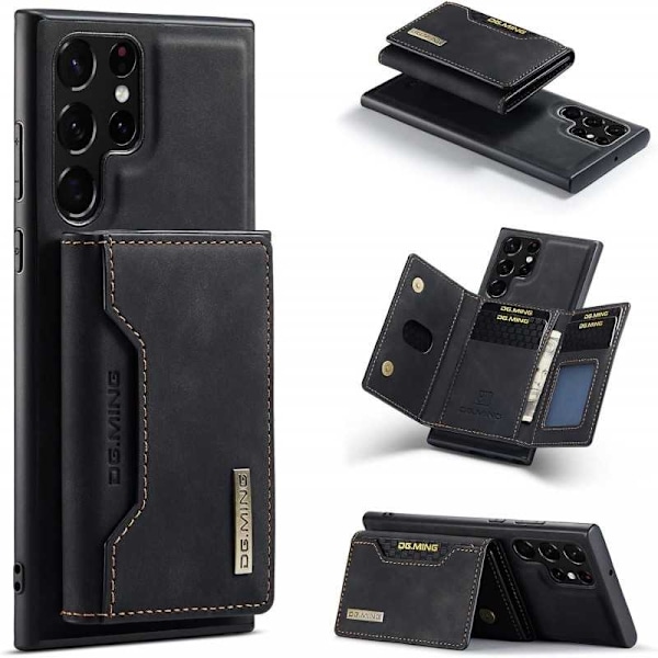 8-SLOTS Samsung S24 Ultra stødsikkert cover med magnetisk kortholder DG.MING Afmonter