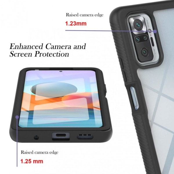 Redmi Note 10 Pro 4G Heltäckande Premium 3D Skal ThreeSixty Svart
