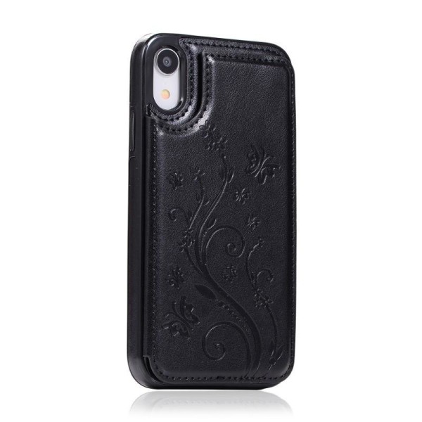 iPhone XR Shockproof Case Kortholder 3-POCKET Flippr V2 Black